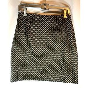 Ann Taylor‎ Skirt Womens 4 Geometric Print Knee Length Career Work
